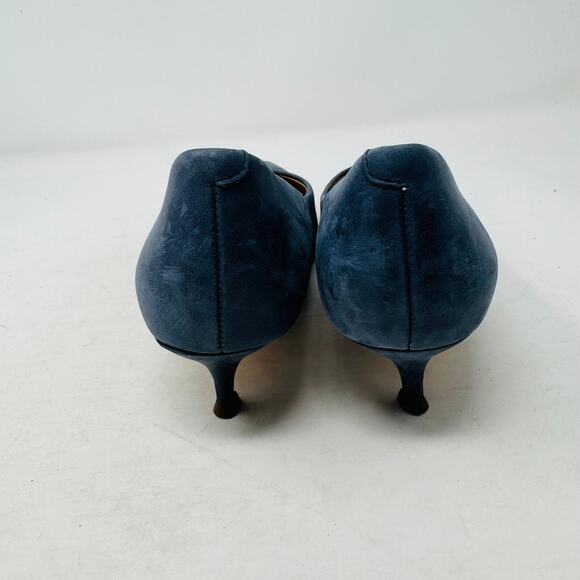 Vionic Women’s Size 8 Navy Blue Suede Pointed Toe Flats Comfort Orthotic Shoes - Picture 7 of 13